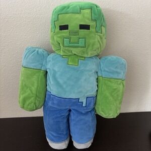 Minecraft Steve Creeper Zombie Soft Plush Toy Doll 13" Jinx Mojang Green